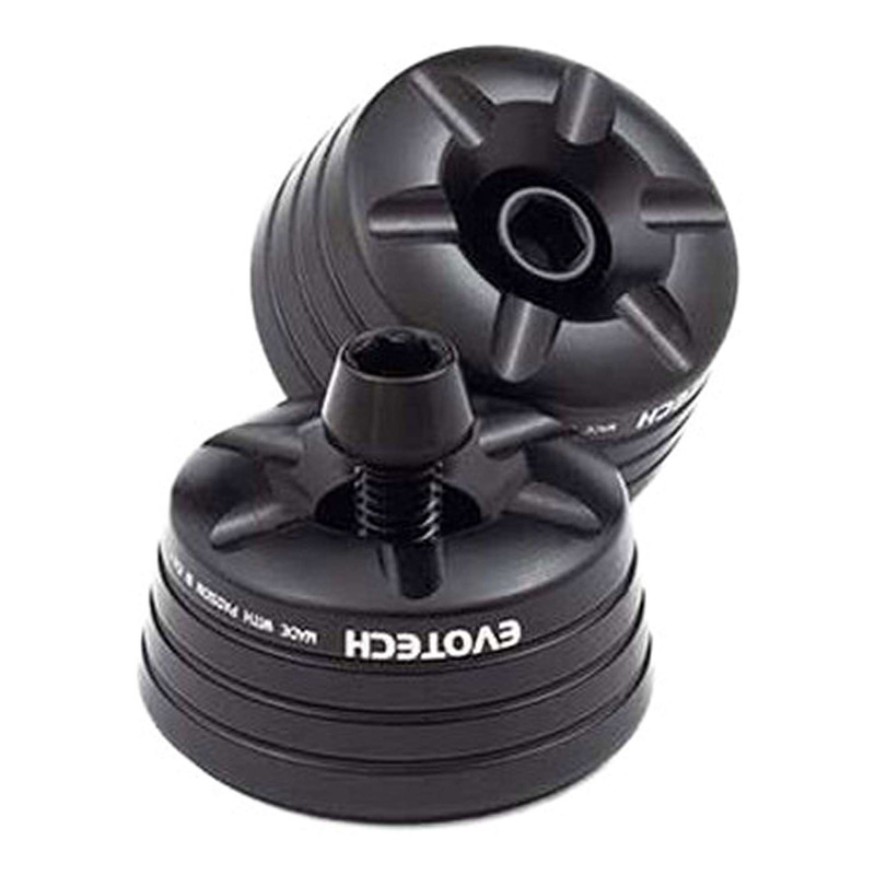 Embouts de guidon Evotech noirs Triumph Street Triple 765 17-25