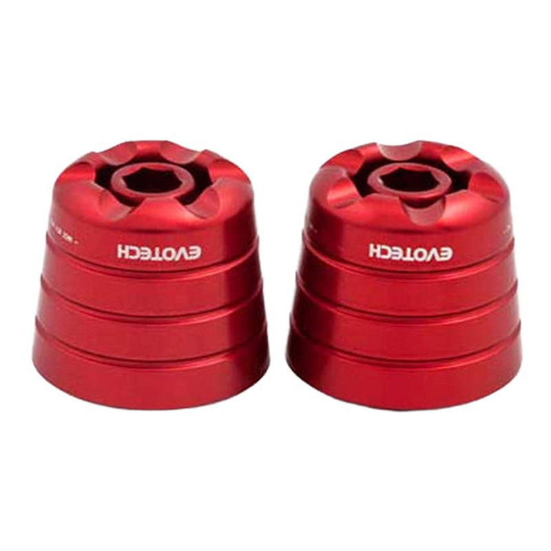 Embouts de guidon Evotech rouges Kawasaki Z 1000 03-18