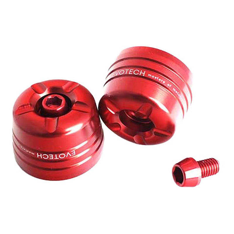 Embouts de guidon Evotech rouges Triumph Trident 660 21-24