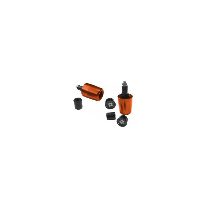 Embouts de guidon long Racing Moto Technology PBE Ø13-17mm orange/noir