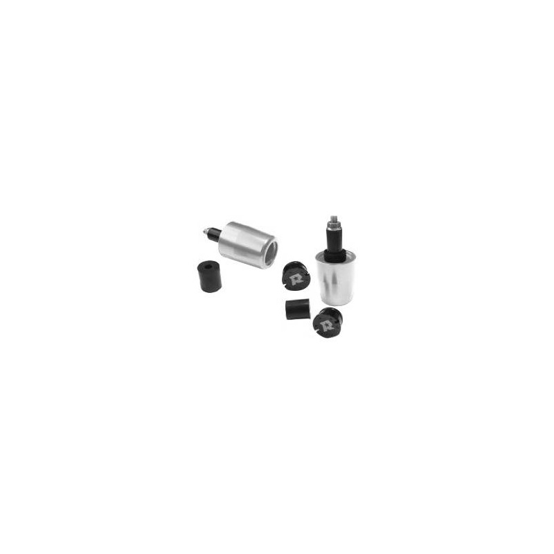 Embouts de guidon long Racing Moto Technology PBE Ø13-17mm argnet/noir