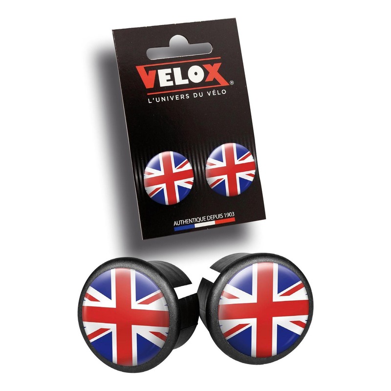 Embouts de guidon pour vélo de route Velox UK Flag (paire)