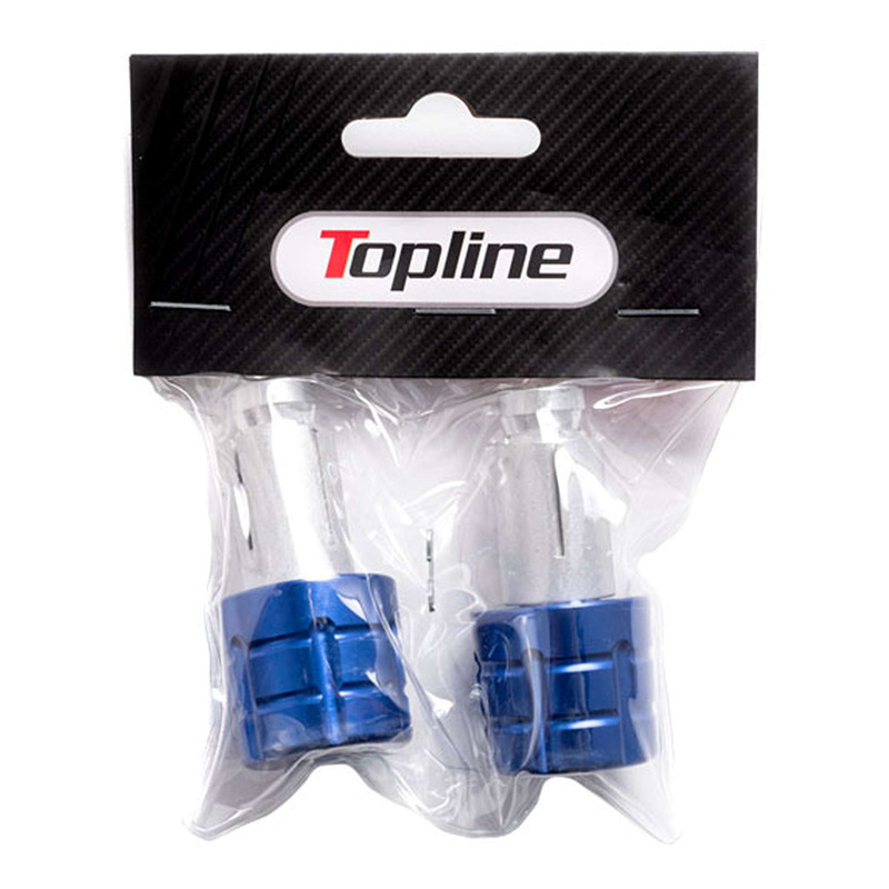 Embouts de guidon Topline alu Ø13/17mm bleu