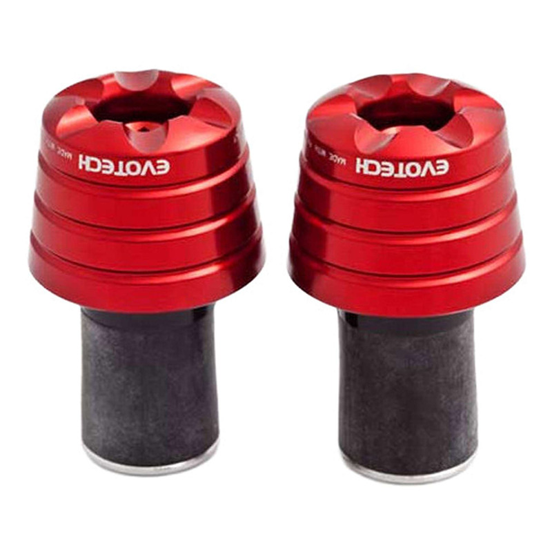 Embouts de guidon universels Evotech rouges