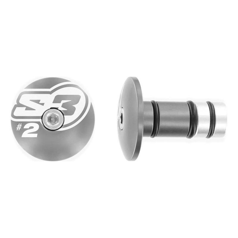 Embouts de guidons argent S3 End 5 Ø 14mm