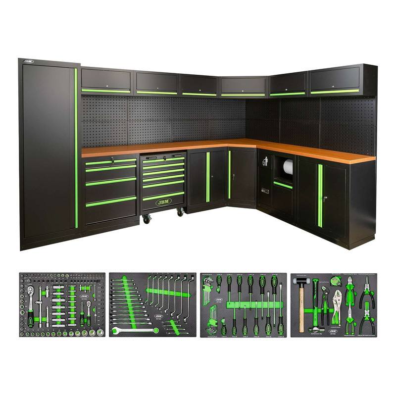 Ensemble de meubles d’atelier JBM SERIE565 modulaire 43 jeu de 4 modules d'outils complets