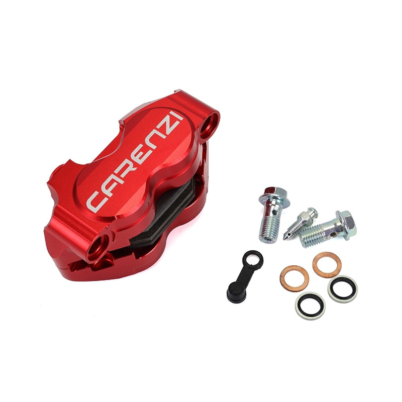 Ã trier de frein avant radial rouge Carenzi 4 pistons