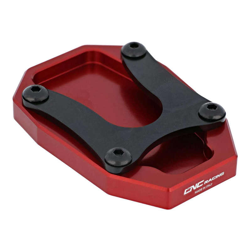 Extension de pied de béquille latérale CNC Racing rouge Ducati Monster 797 17-20