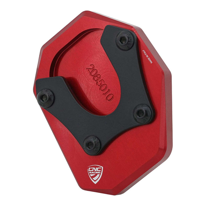 Extension de pied de béquille latérale CNC Racing rouge Moto Guzzi V85 TT 21-23
