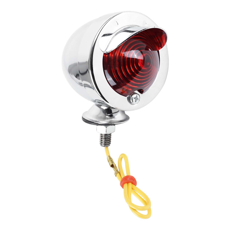Feu additionnel chromé avec éclairage rouge