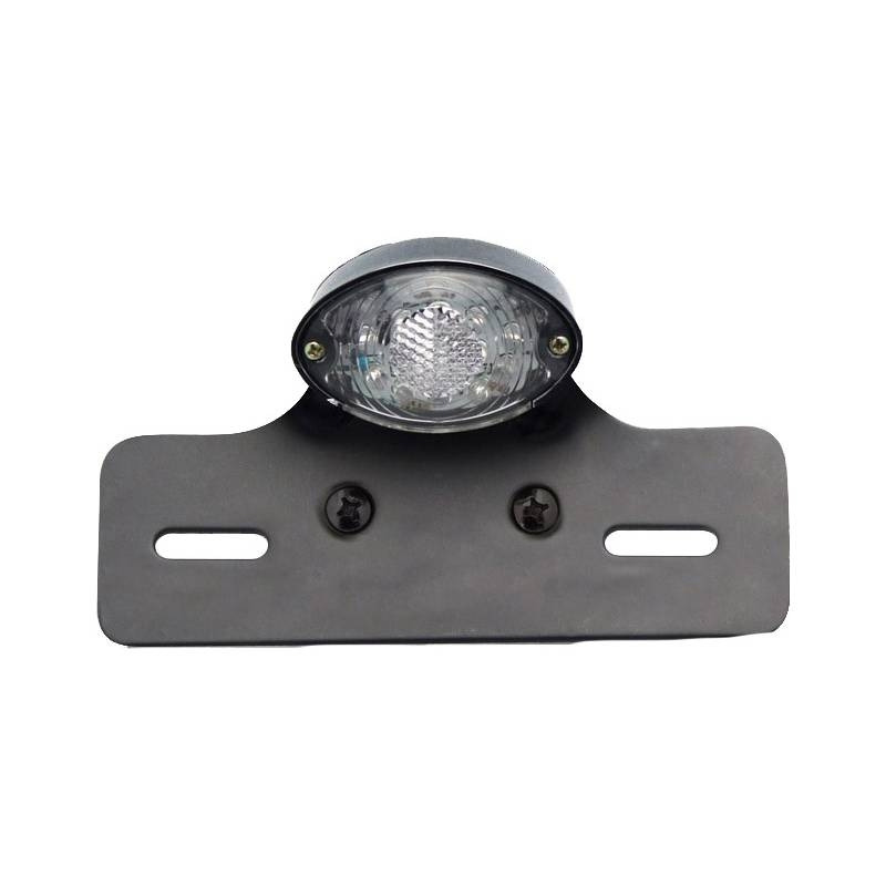 Feu arrière avec support de plaque V Parts Ovale noir universel