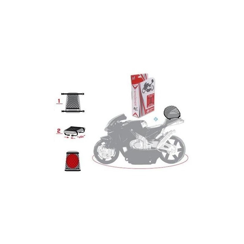 Filet de selle élastique pour casque 17x22cm Brazoline noir