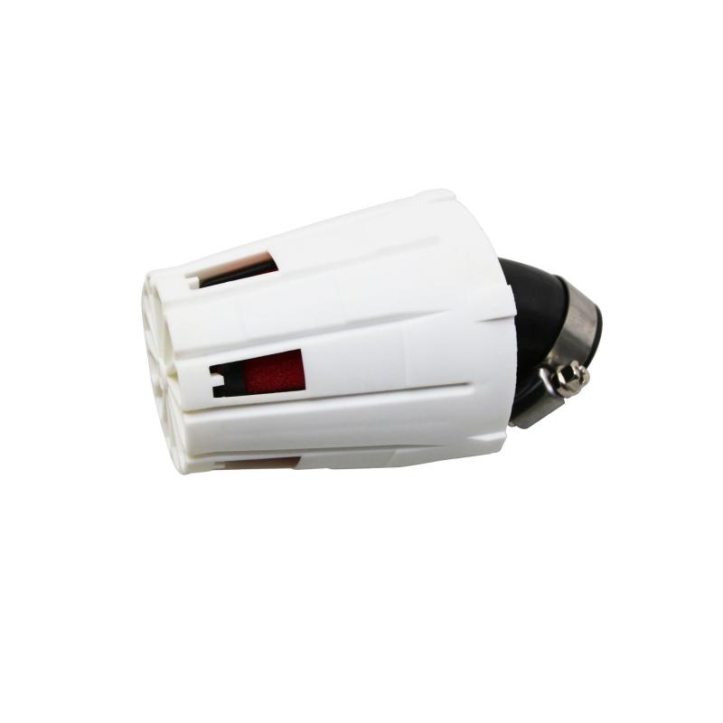 Filtre à air Replay E5 box blanc mousse rouge fixation universelle 0/45/90° D. 35/28