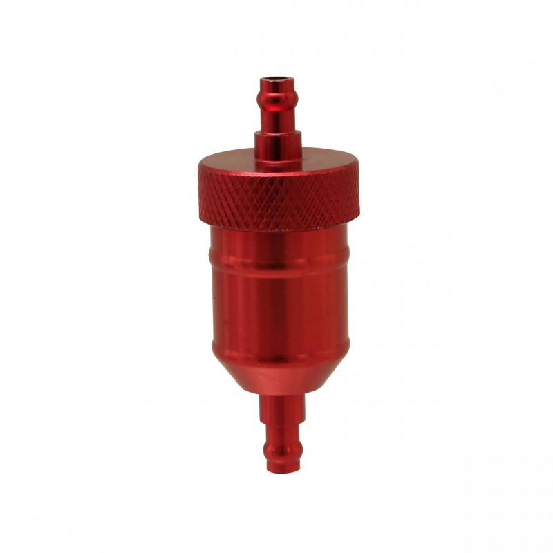 Filtre à essence Replay conique alu CNC rouge