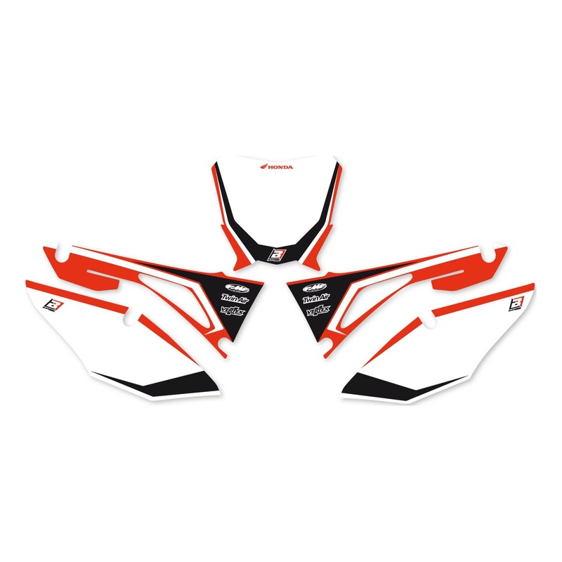 Fonds de plaques Blackbird Racing Honda CRF 250R 18-21 noir/rouge
