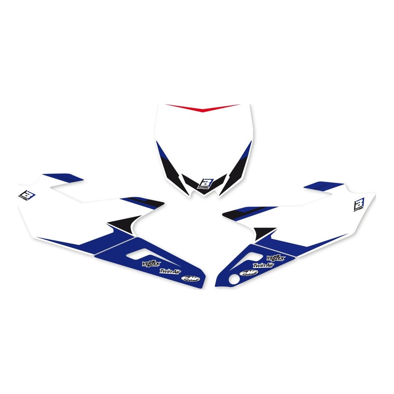 Fonds de plaques Blackbird Racing Yamaha 250 YZ-F 14-18 bleu/blanc