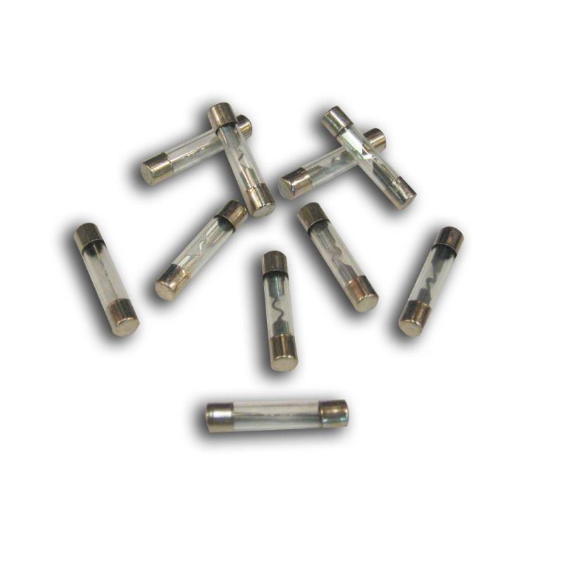 Fusibles rond en verre L.25mm 10A D.6 x10