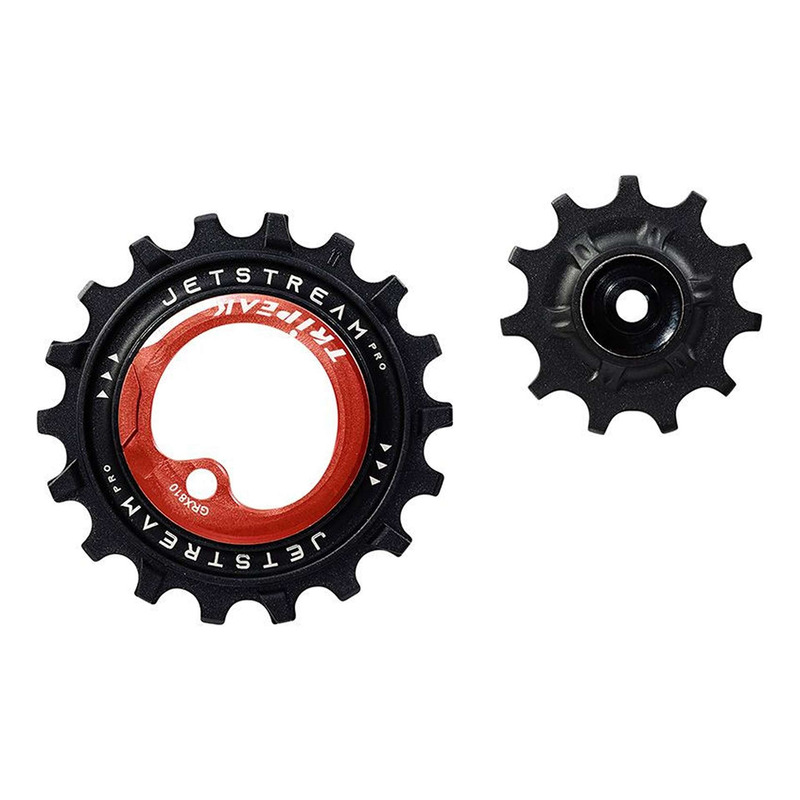 Galets de dérailleur Tripeak AOPW céramic 11/12v 12-18 dents rouge - Shimano GRX