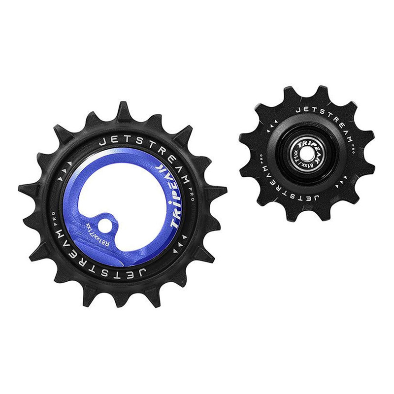 Galets de dérailleur Tripeak AOPW céramic 11v 12-18 dents bleu – Shimano Ultegra R8000 GS