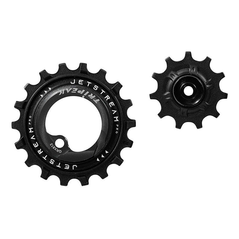 Galets de dérailleur Tripeak AOPW céramic 12v 11-18 dents noir - Shimano GRX RX812 / RX817