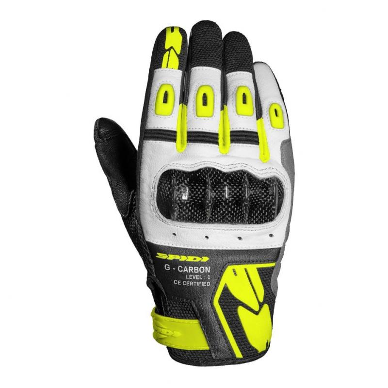 Gant cuir femme Spidi G-Carbon jaune fluo- XS