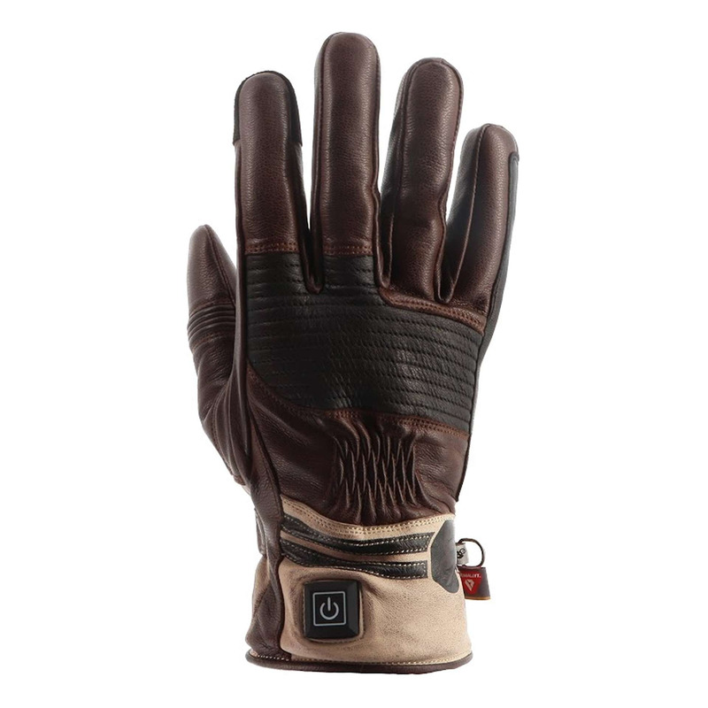 Gants chauffants Helstons Fender Heating choco/beige