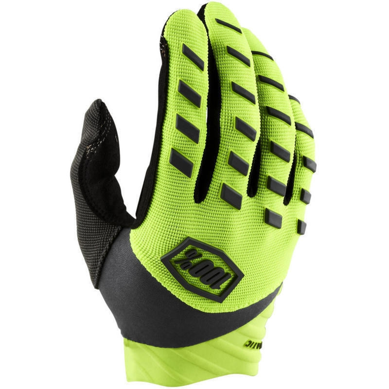 Gants cross 100 % Airmatic CE jaune fluo/noir