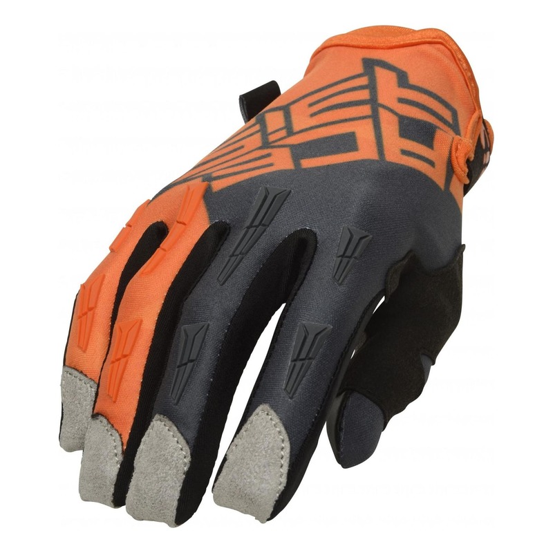 Gants cross Acerbis MX X-H orange/gris- S
