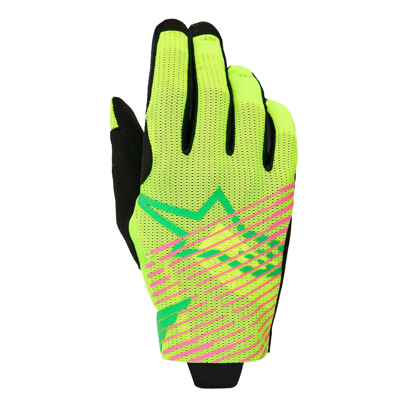 Gants cross Alpinestars Radar Pro green/yellow fluo/pink fluo- S