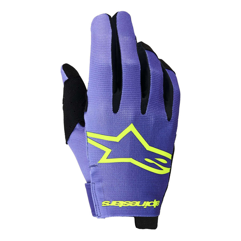 Gants cross Alpinestars Radar purple/yellow fluo