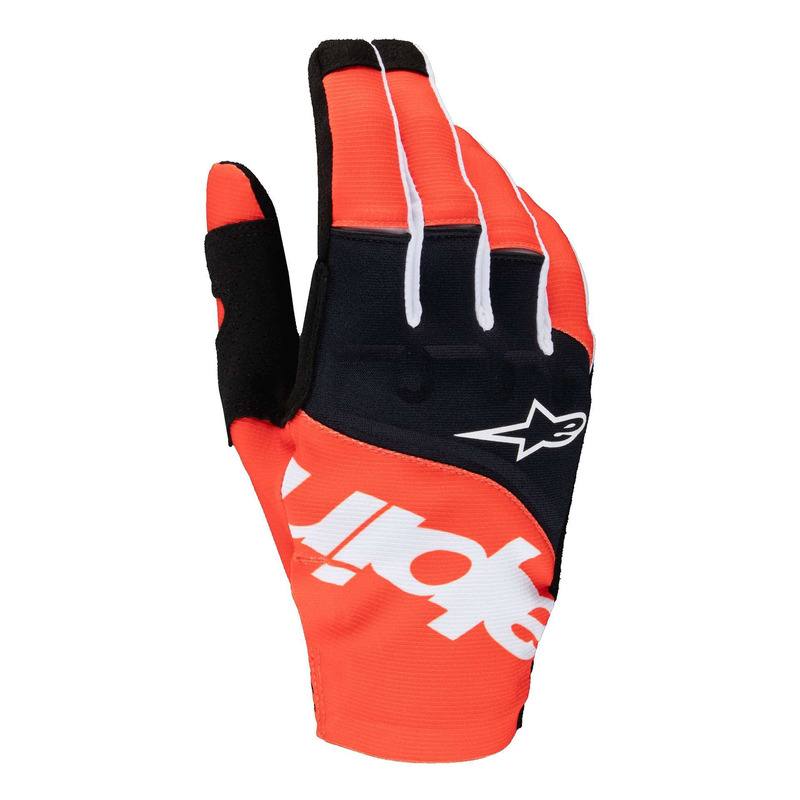 Gants cross Alpinestars Techstar black/hot orange 2025