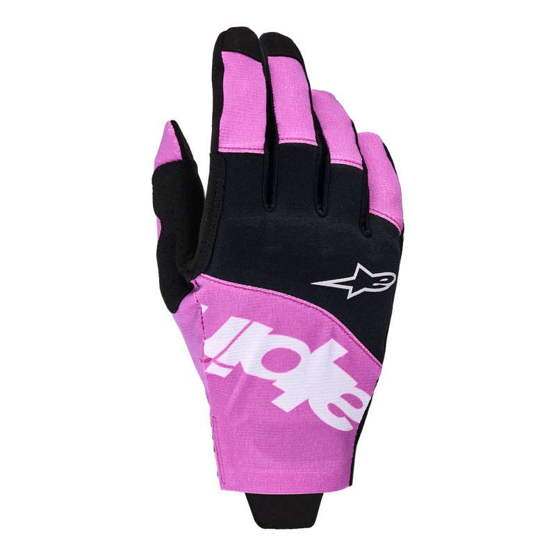 Gants cross Alpinestars Techstar black/light gray/purple- S