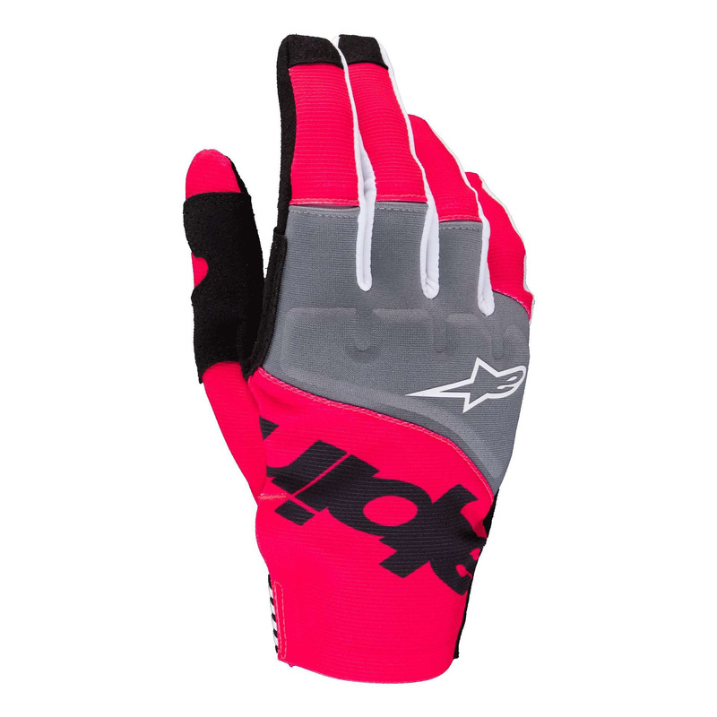 Gants cross Alpinestars Techstar black/pink fluo 2025