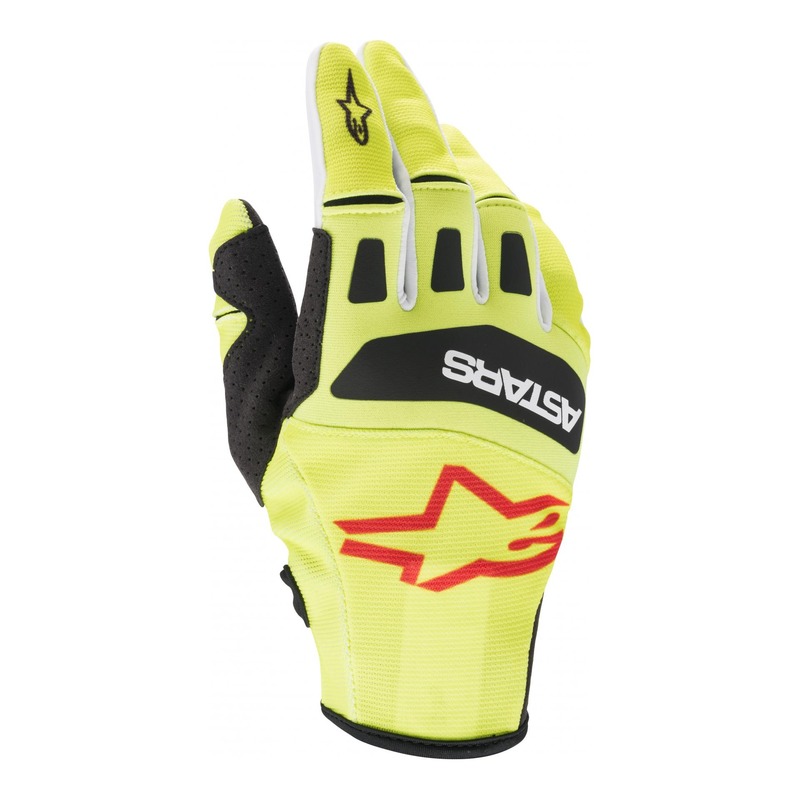 Gants cross Alpinestars Techstar jaune fluo/noir- S