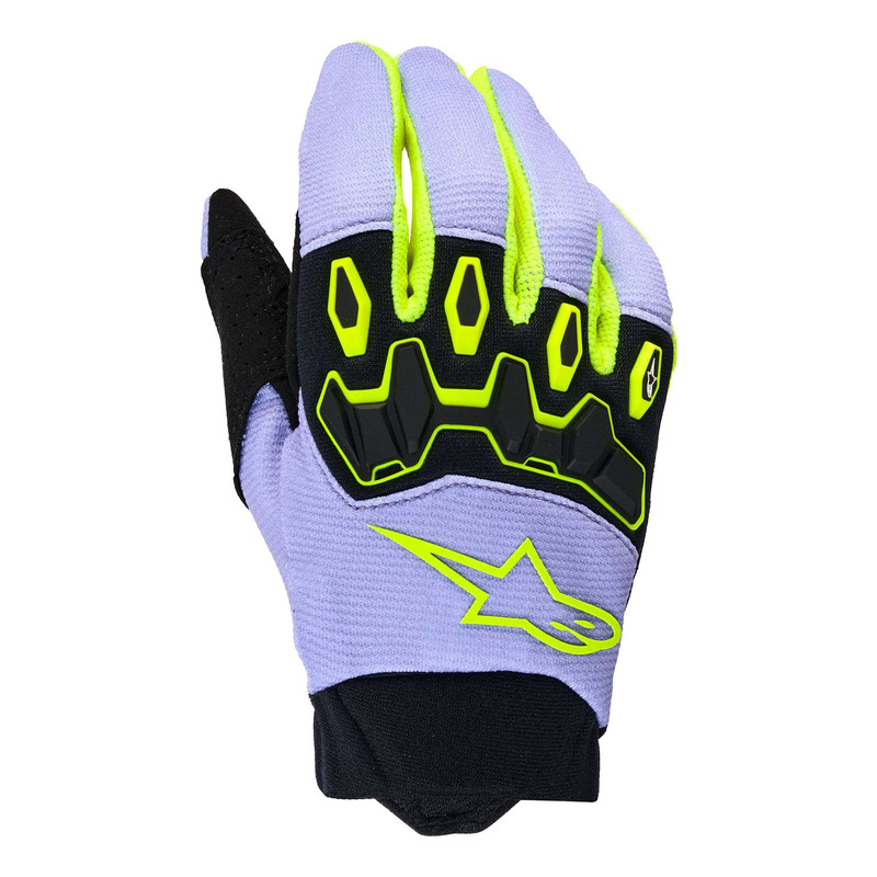 Gants cross enfant Alpinestars Youth & Kids Full Bore V2 purple/yellow fluo