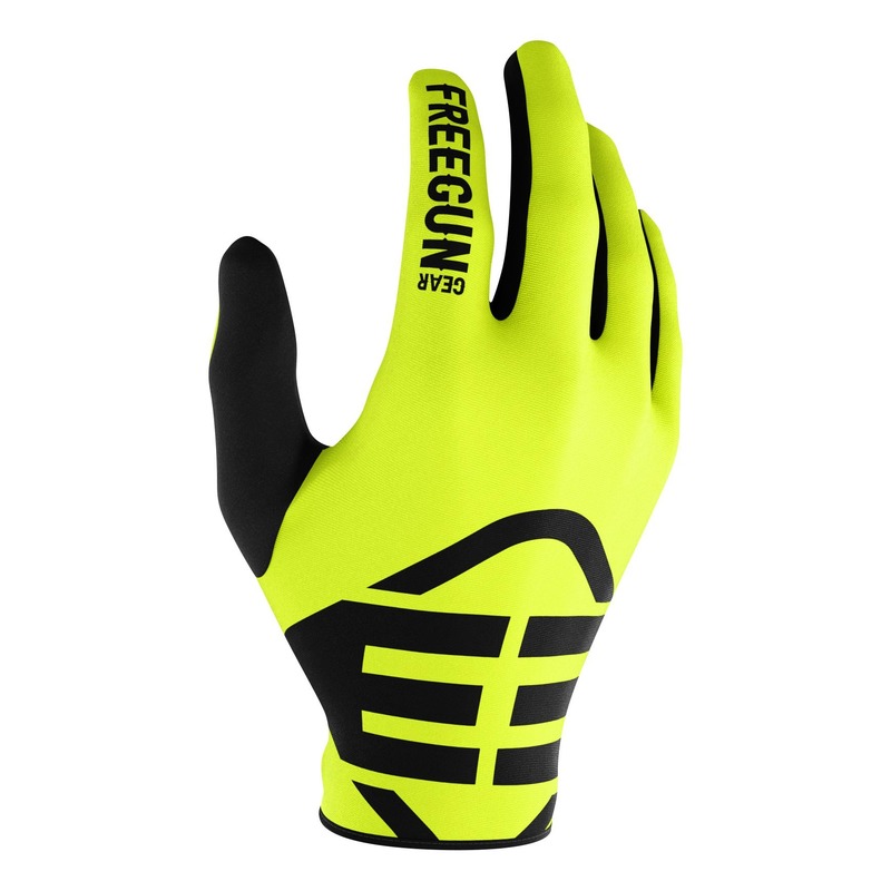 Gants cross enfant Freegun Devo Skin jaune fluo/noir- 4/5ans