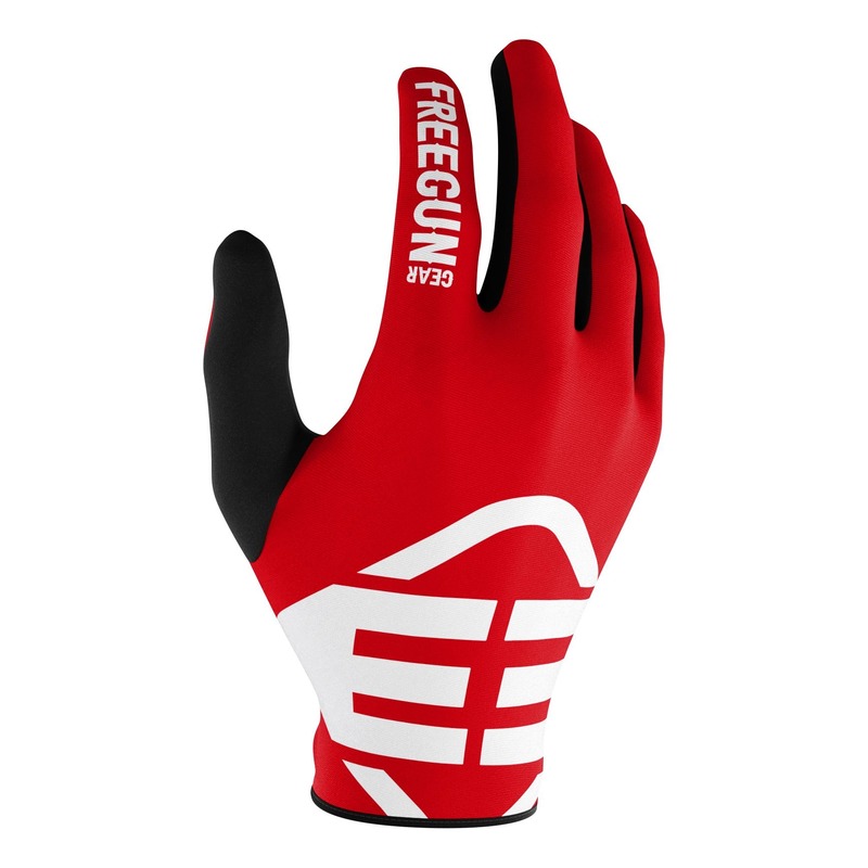 Gants cross enfant Freegun Devo Skin rouge/blanc- 4/5ans