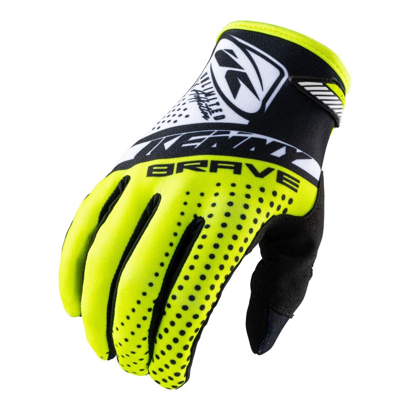 Gants cross enfant Kenny Brave jaune fluo- 5