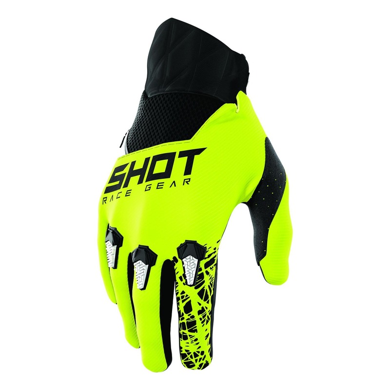 Gants cross enfant Shot Devo Storm lime - 4/5ans