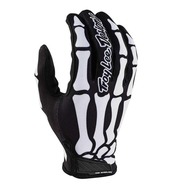 Gants cross enfant Troy Lee Designs Skully noir/blanc
