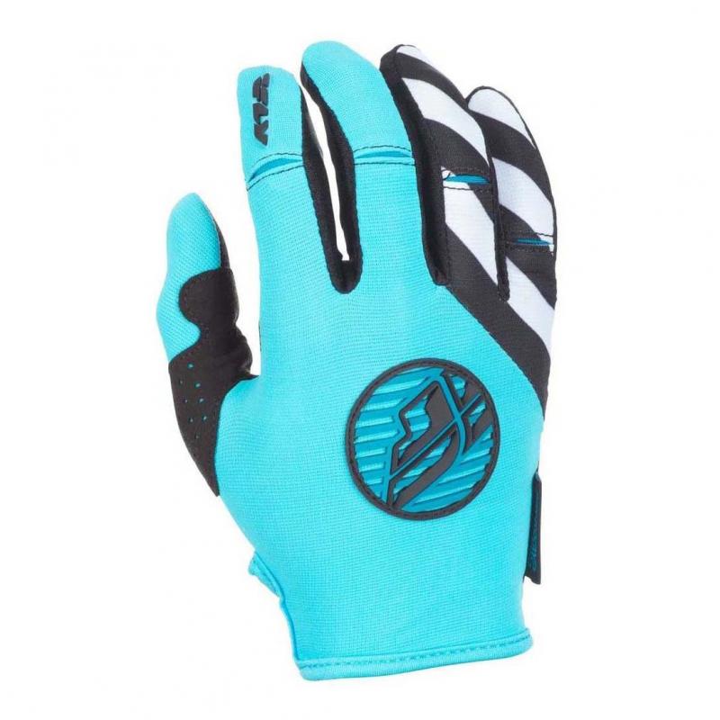 Gants cross femme Fly Racing Kinetic bleu et blanc- L-8