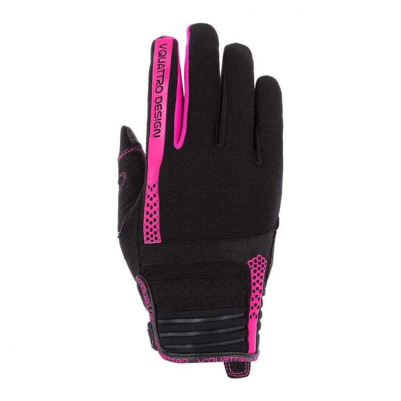 Gants cross femme V'Quattro Rush 18 Lady noir/rose- XS