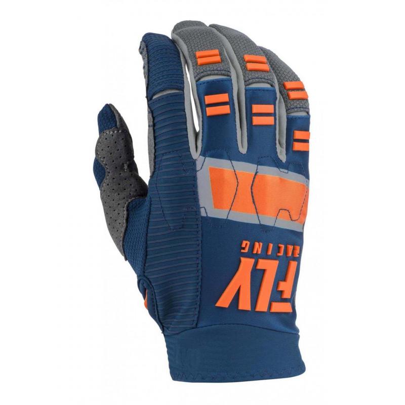 Gants cross Fly Racing Evo 2.0 bleu/gris/orange- S-8