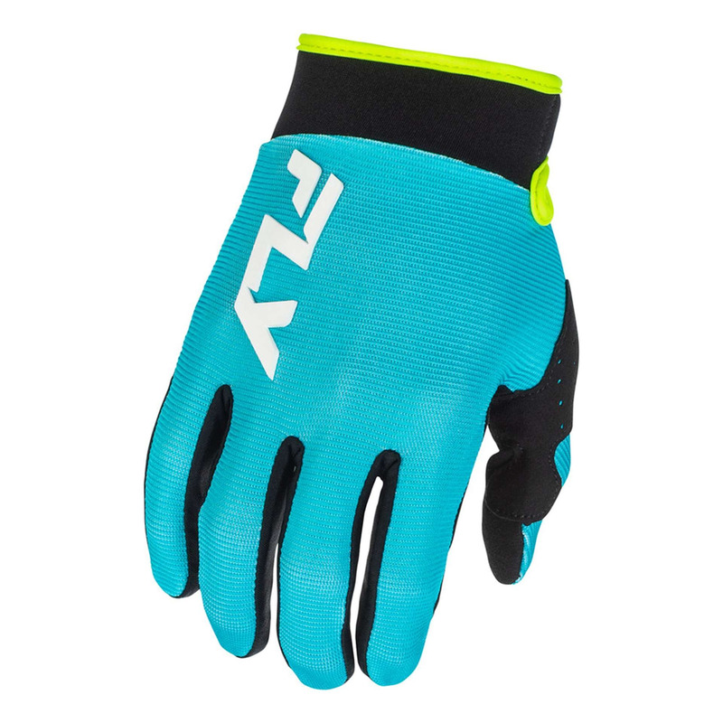 Gants cross Fly Racing F-16 aqua//white