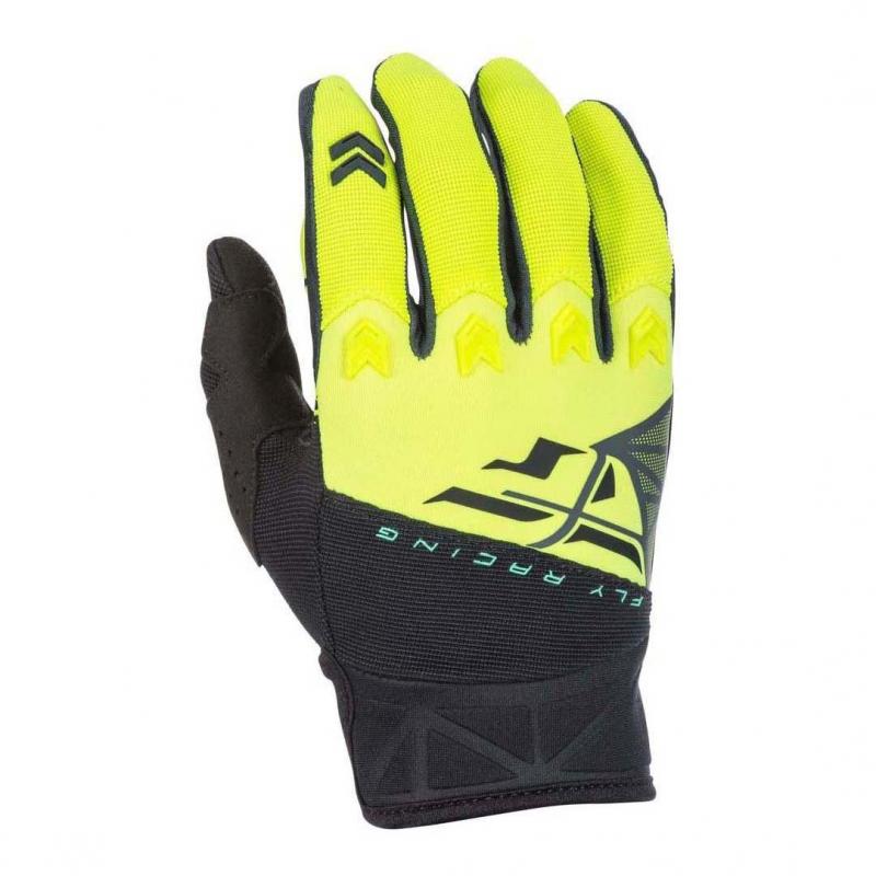 Gants cross Fly Racing F-16 noir/jaune fluo- XL-11