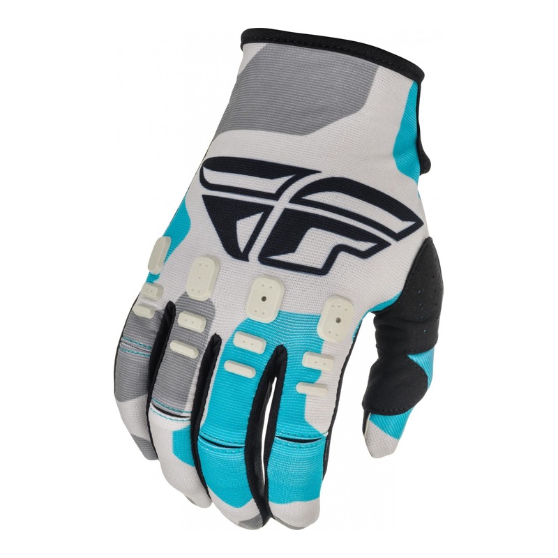Gants cross Fly Racing Kinetic K221 gris/bleu- S/8