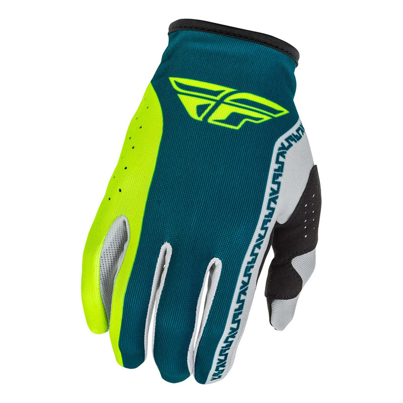 Gants cross Fly Racing Lite grey/lime/teal