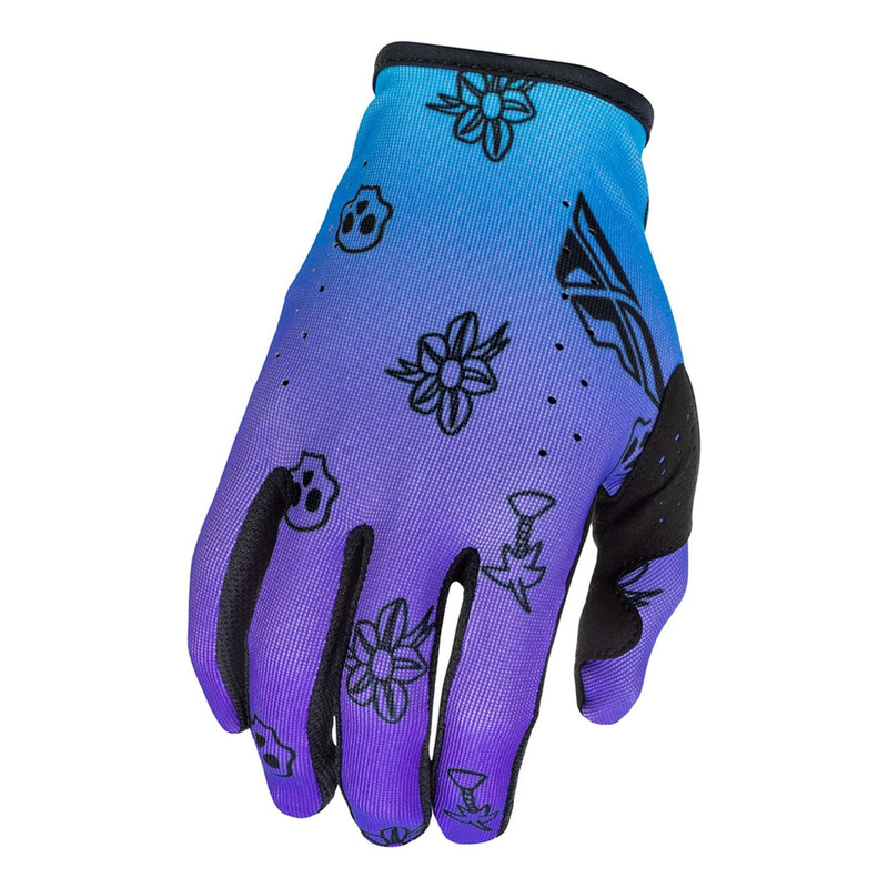 Gants cross Fly Racing Lite Outline SE purple/blue/black- S