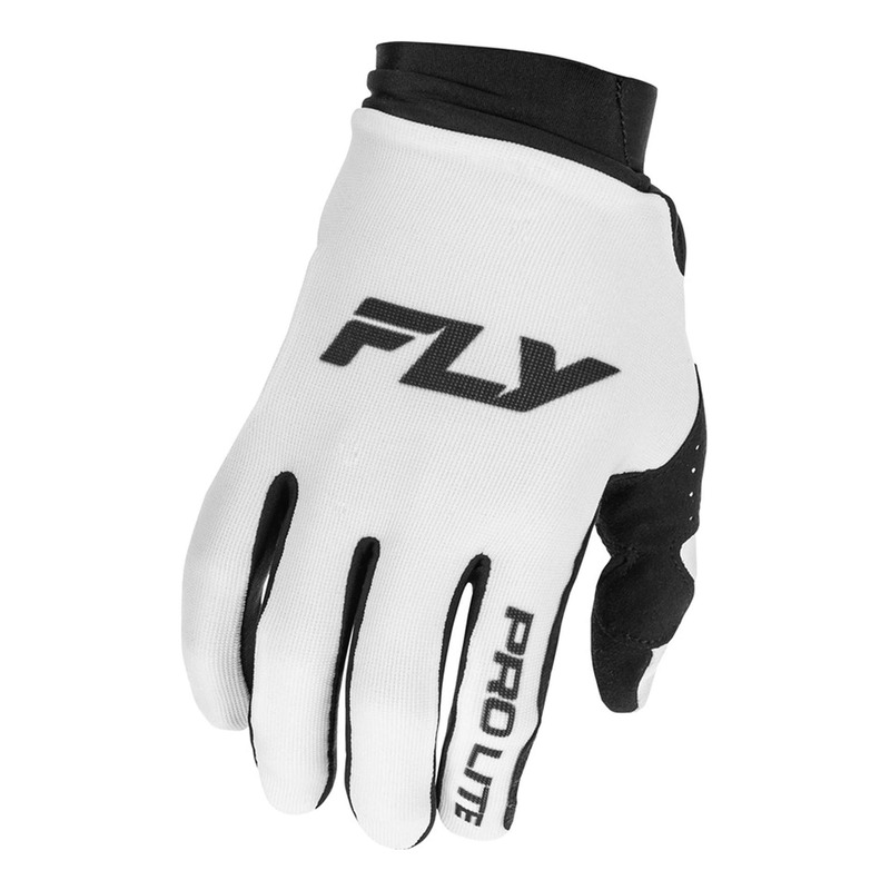 Gants cross Fly Racing Pro Lite white/black- S