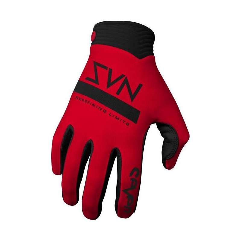 Gants cross Seven Zero Contour rouge/noir- S
